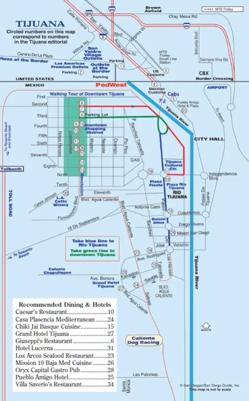 Map Of Tijuana Border A South Of The Border Excursion To Tijuana
