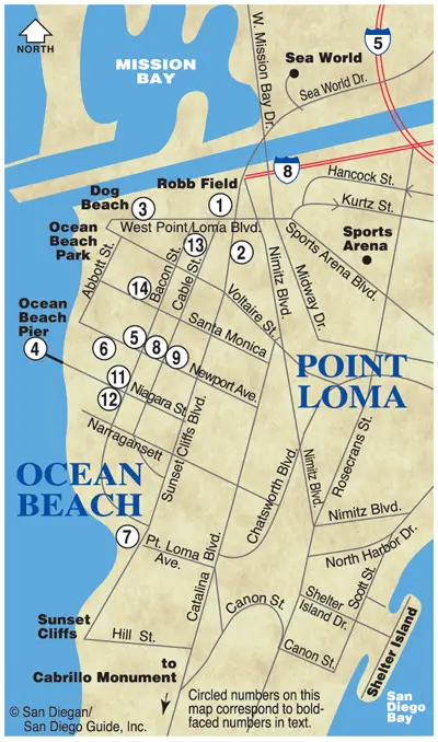 Ocean Beach Map 46map San Diegan