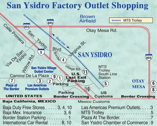 San Ysidro Map