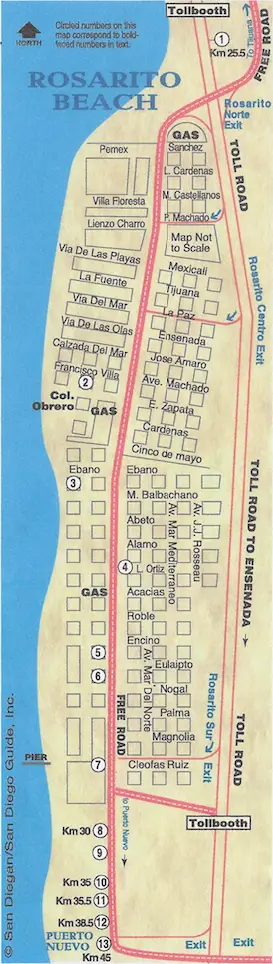 Rosarito Beach Is An Endless Playground For Relaxing Dining   Rosarito Map 